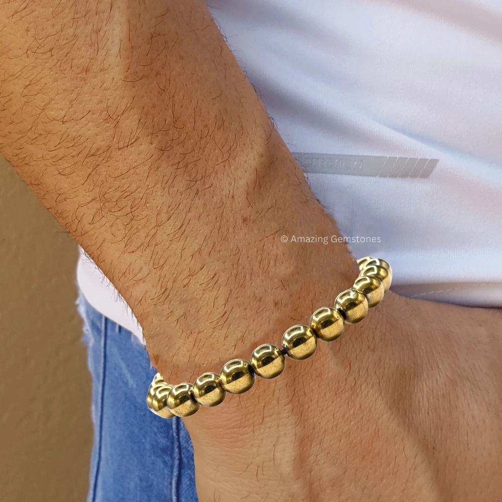Golden Hematite Bracelet (Adjustable)