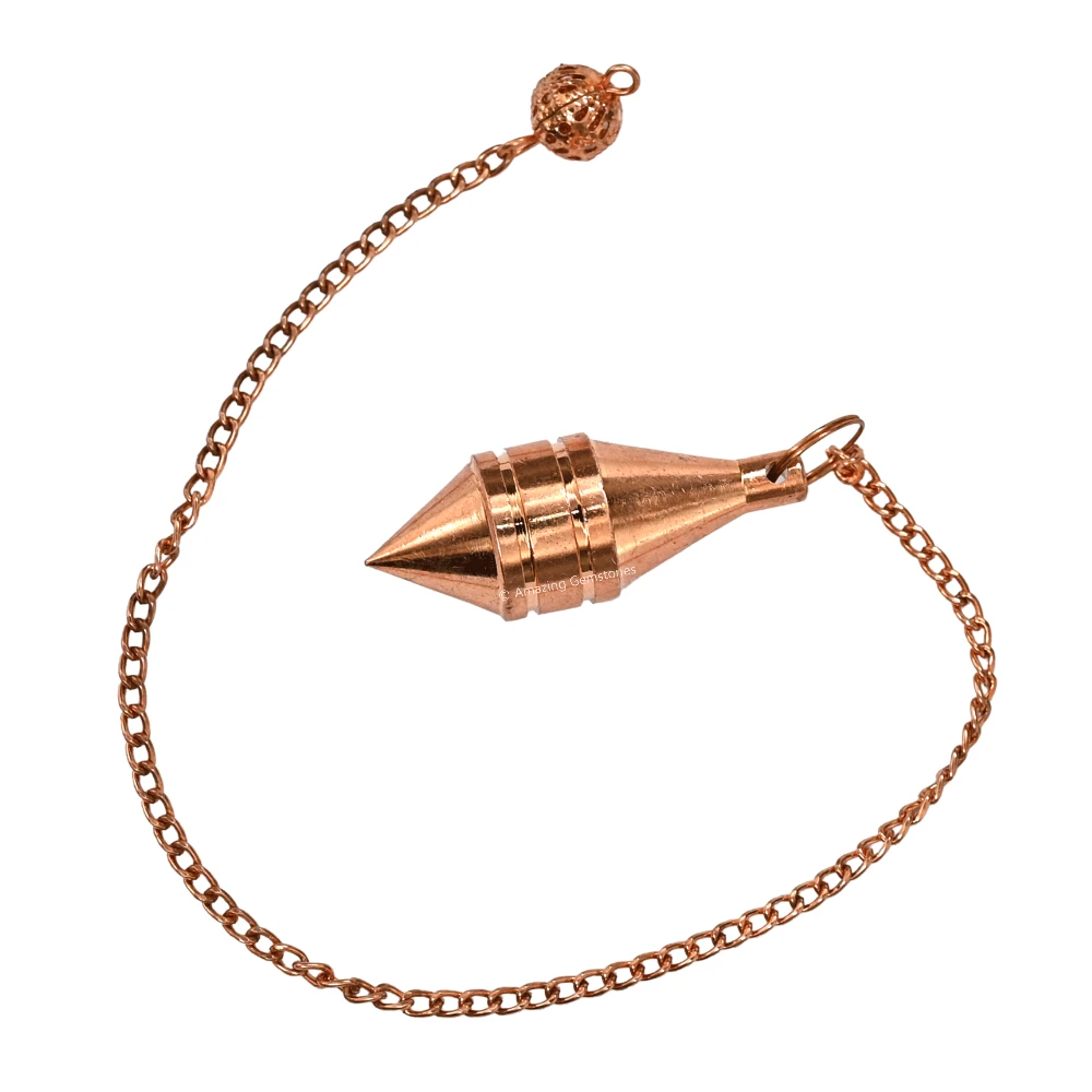 Copper Metal Pendulum -  Copper Cone with Ring (MP65)