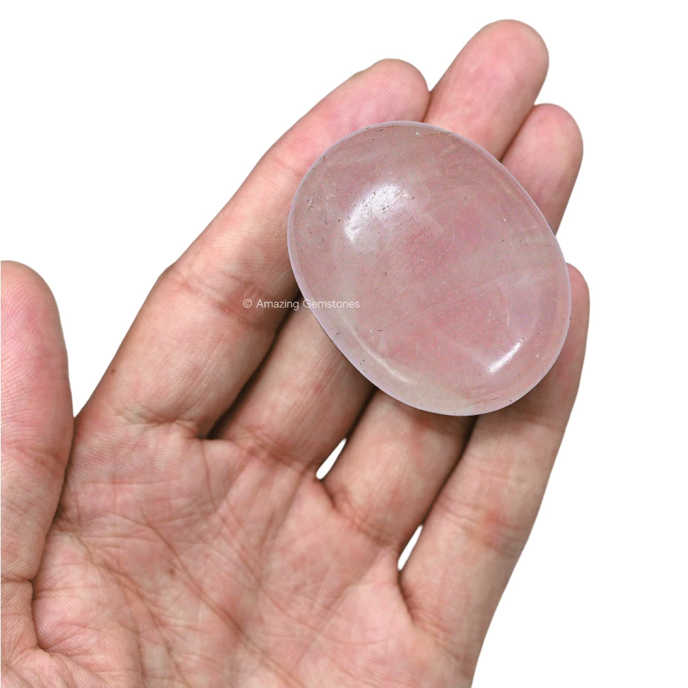 Rose Quartz Palm Stone