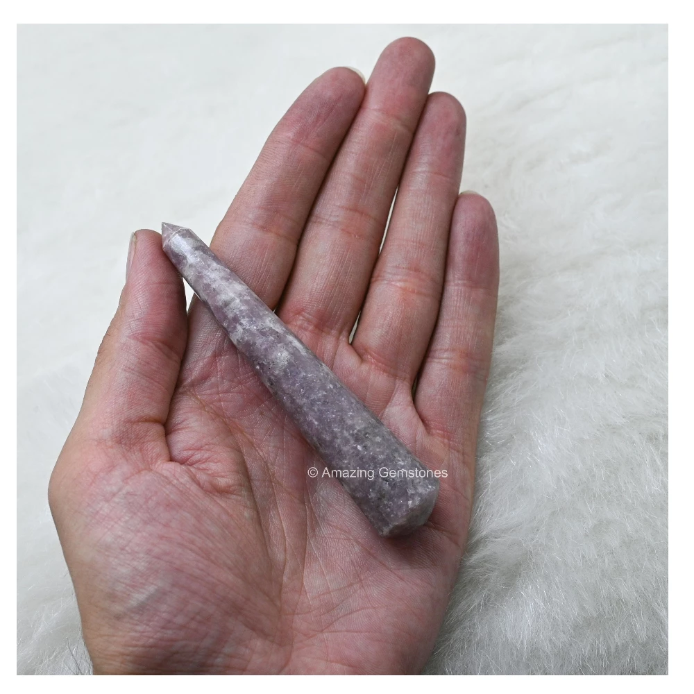 Lepidolite Wand (Faceted)