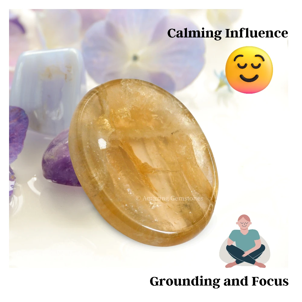 Citrine Worry Stone