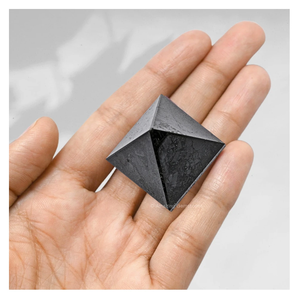 Natural Black Tourmaline Pyramid (1 Inch)