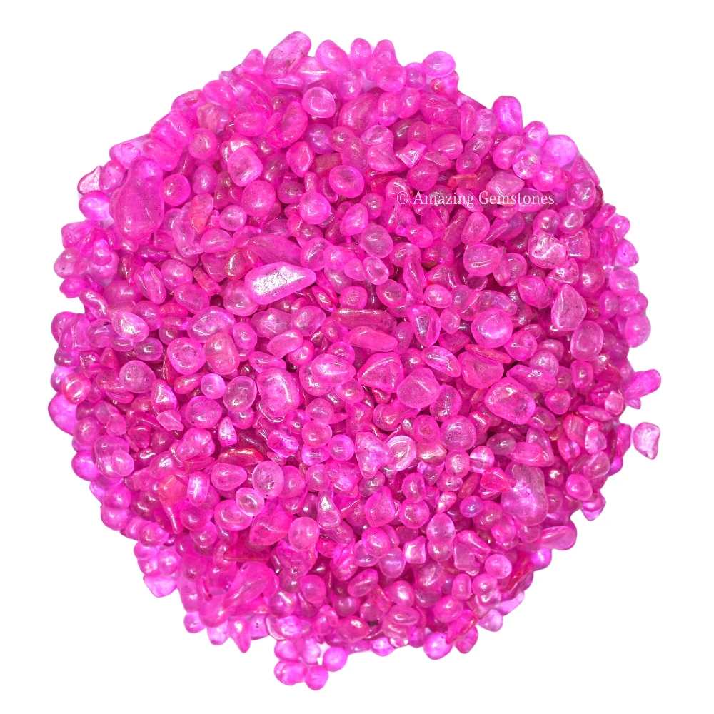 Rose Aura Quartz Chips (1LB)
