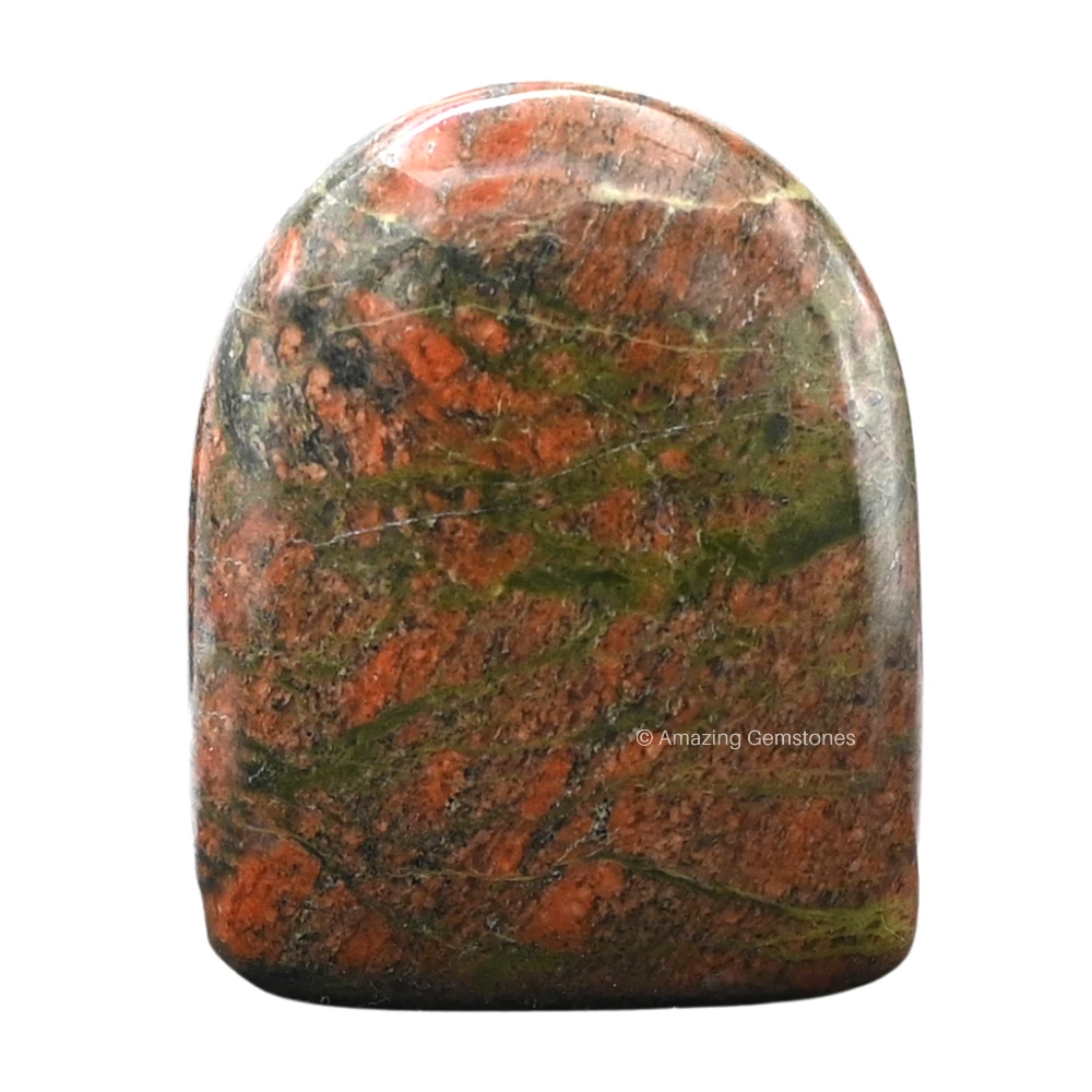 Unakite Standing Palm Stone (Large)