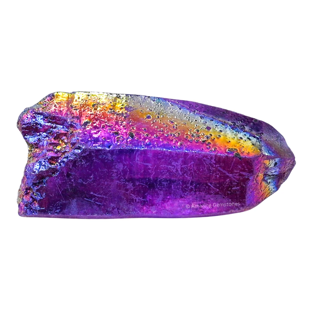 Amethyst Aura Quartz Raw Crystal Points (2 Pieces)