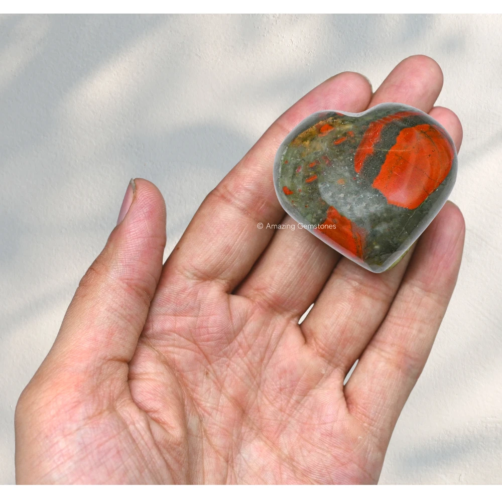 African Bloodstone Heart