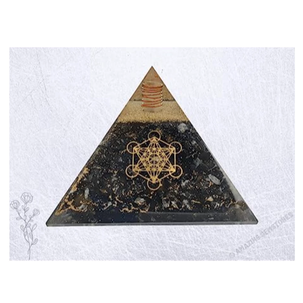 Shungite Orgone Pyramid Metatron Cube (Extra Large)