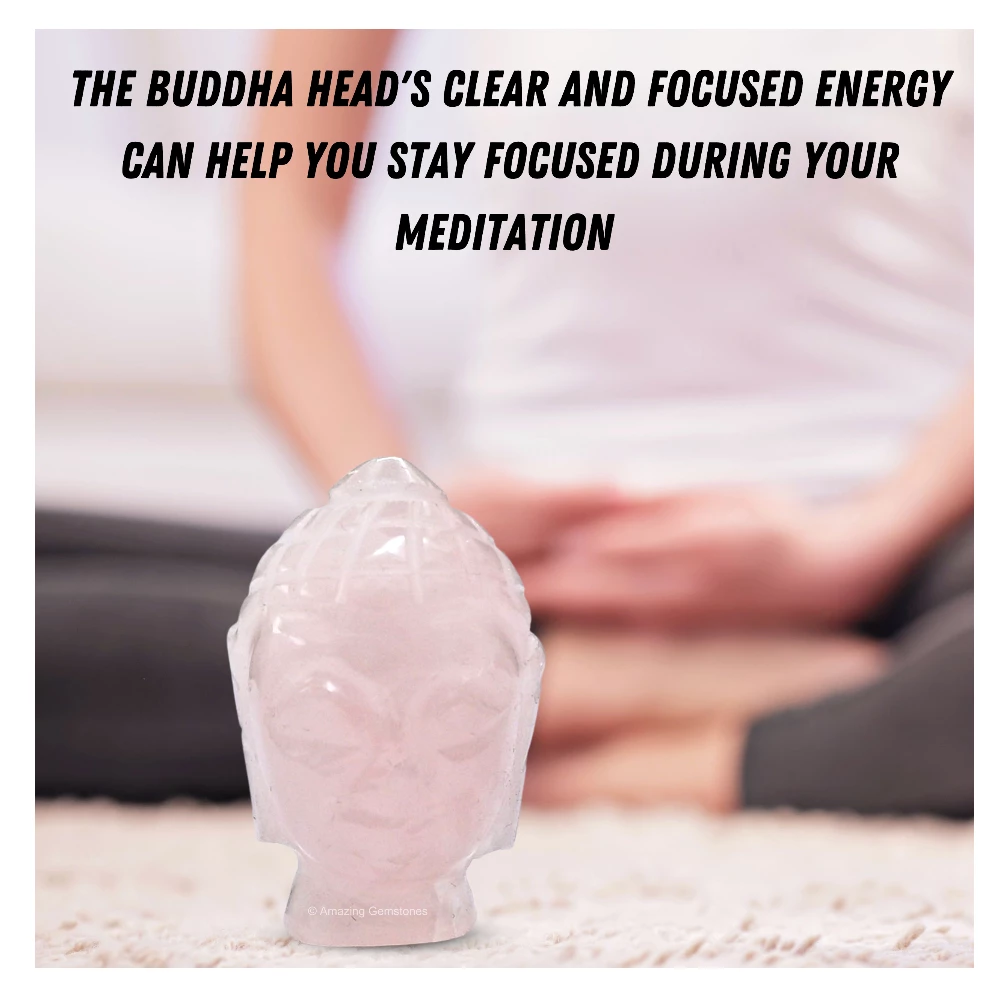 Rose Quartz Buddha Head
