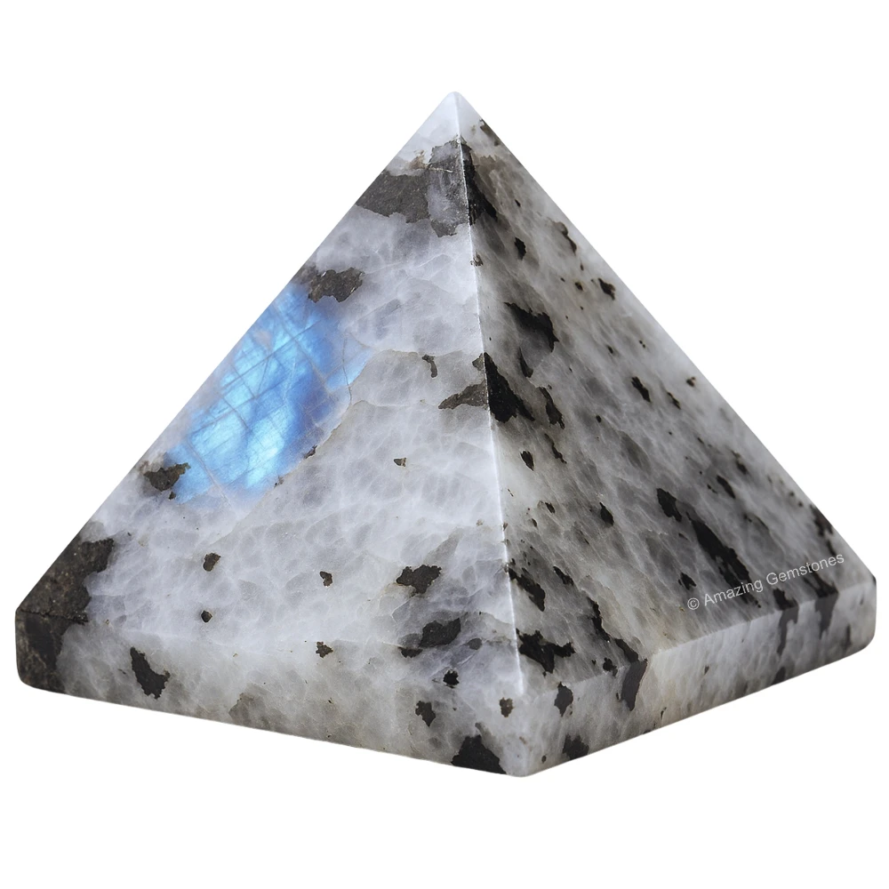 Rainbow Moonstone Pyramid (1.5 Inch)