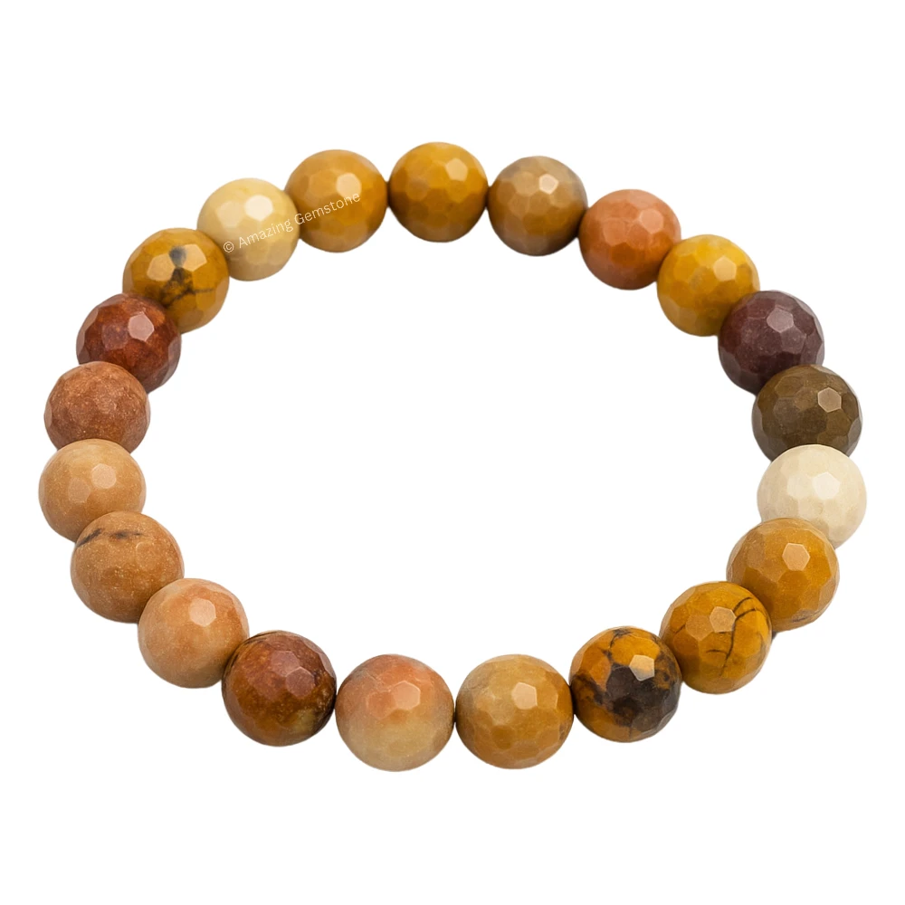 Mookaite Jasper Bracelet (Faceted) (Stretchable)