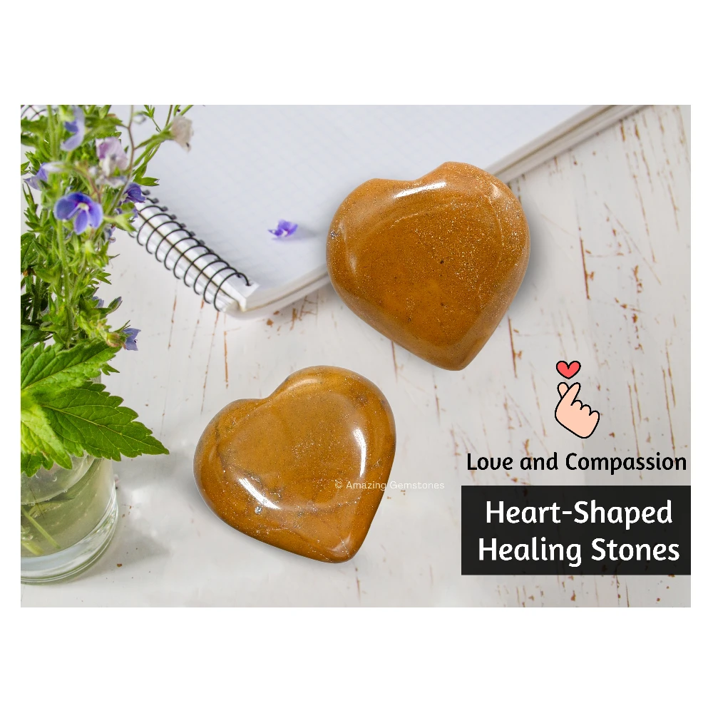 Yellow Jasper Heart
