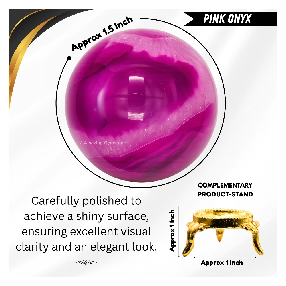 Pink Onyx Sphere (1.5 Inch)