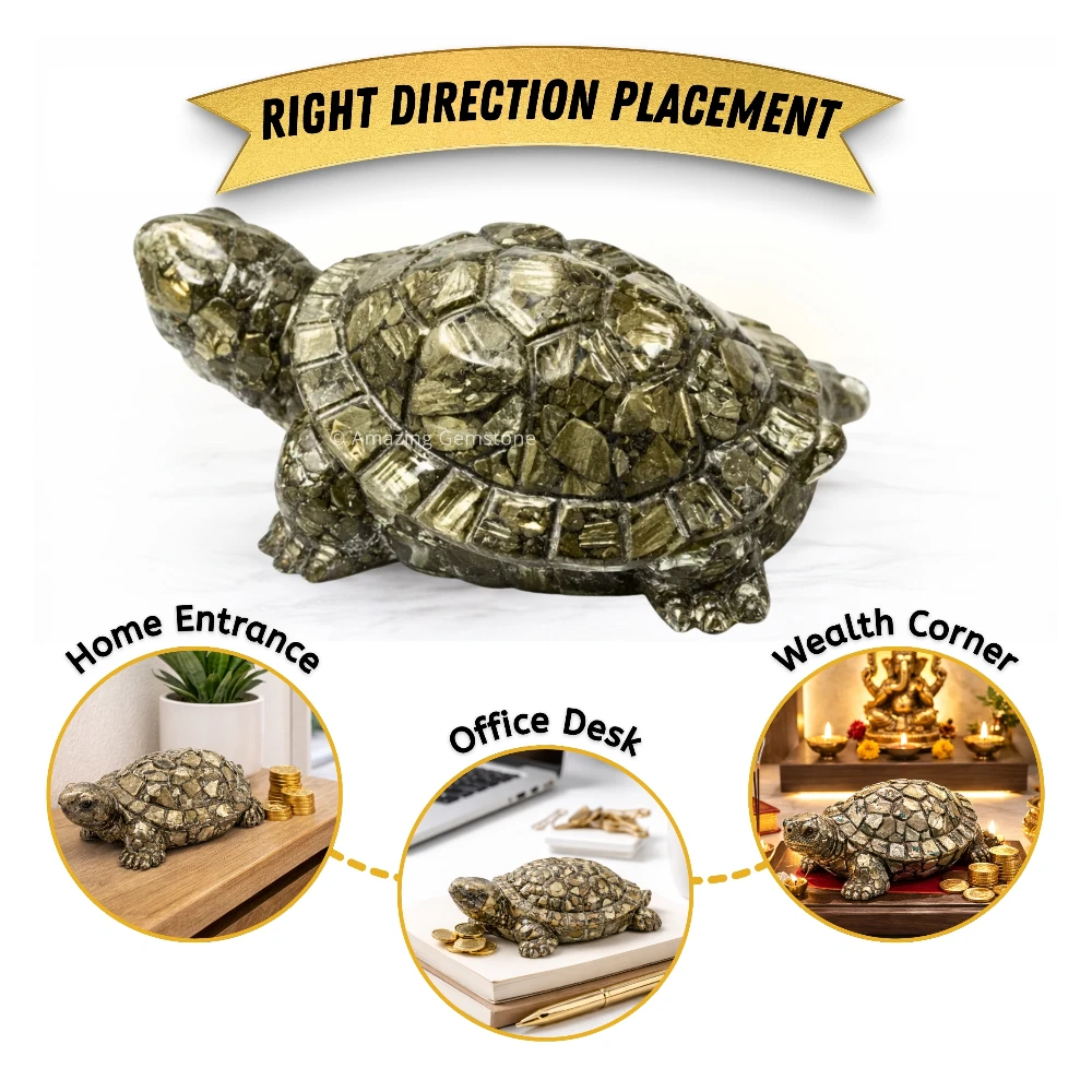 Pyrite Tortoise Figurine (2.7 Inch)