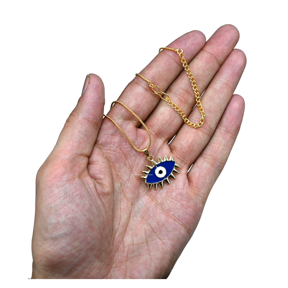Blue Evil Eye Pendant - Exclusive (Gold)