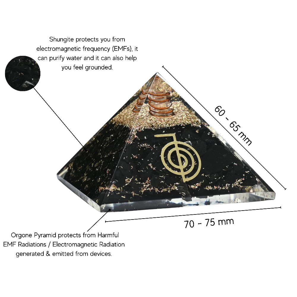 Shungite Orgone Pyramid - Reiki