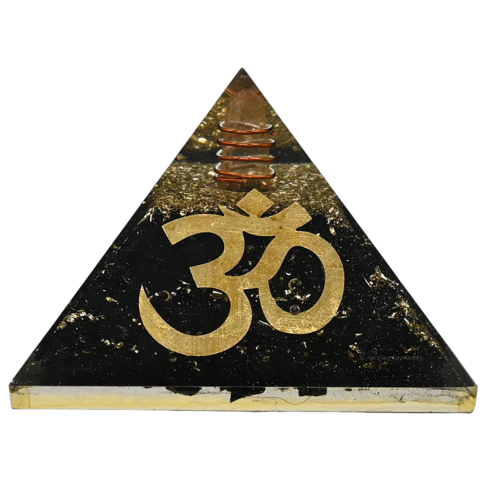 Shungite Orgone Pyramid - Big OM