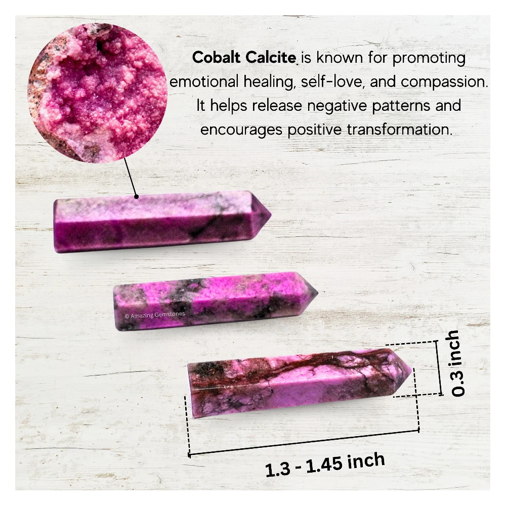 Cobalt Calcite Pencil Points (Set of 3)
