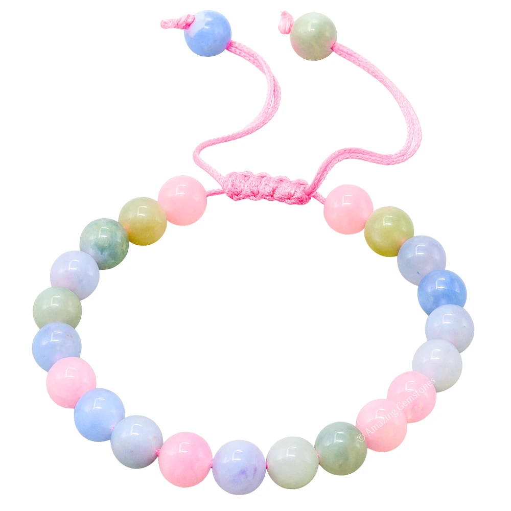Natural Morganite Bracelet (Adjustable)