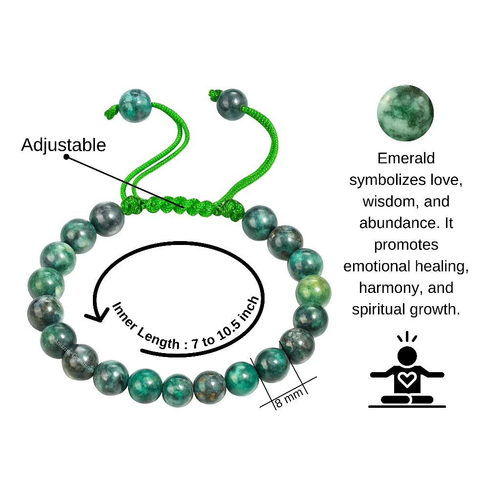 Emerald Bracelet (Adjustable)