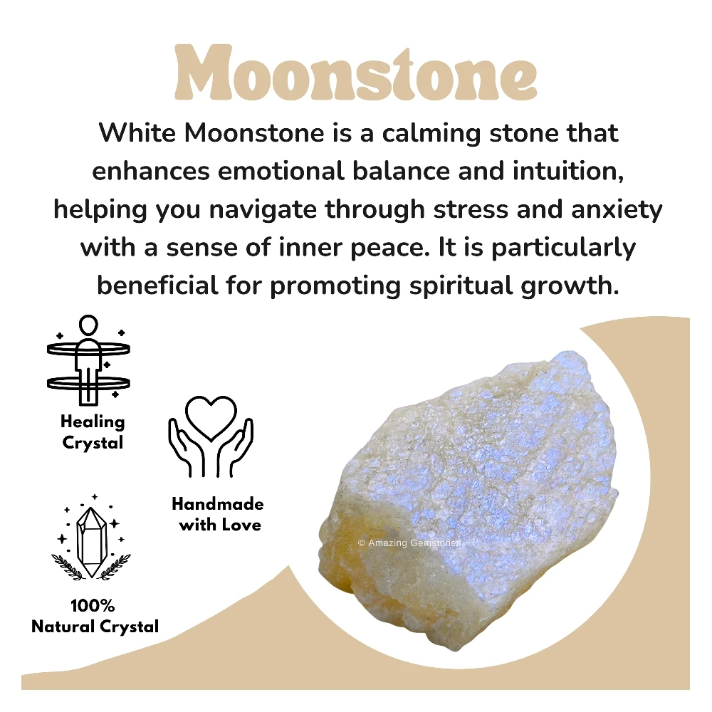 Moonstone Raw Crystals (1 LB)