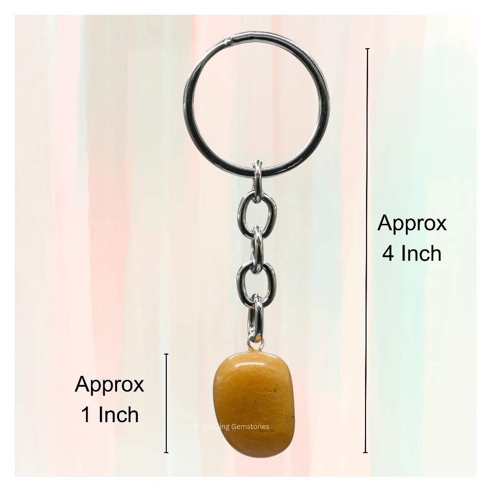 Yellow Jasper Keychain Keys Holder (Tumble)