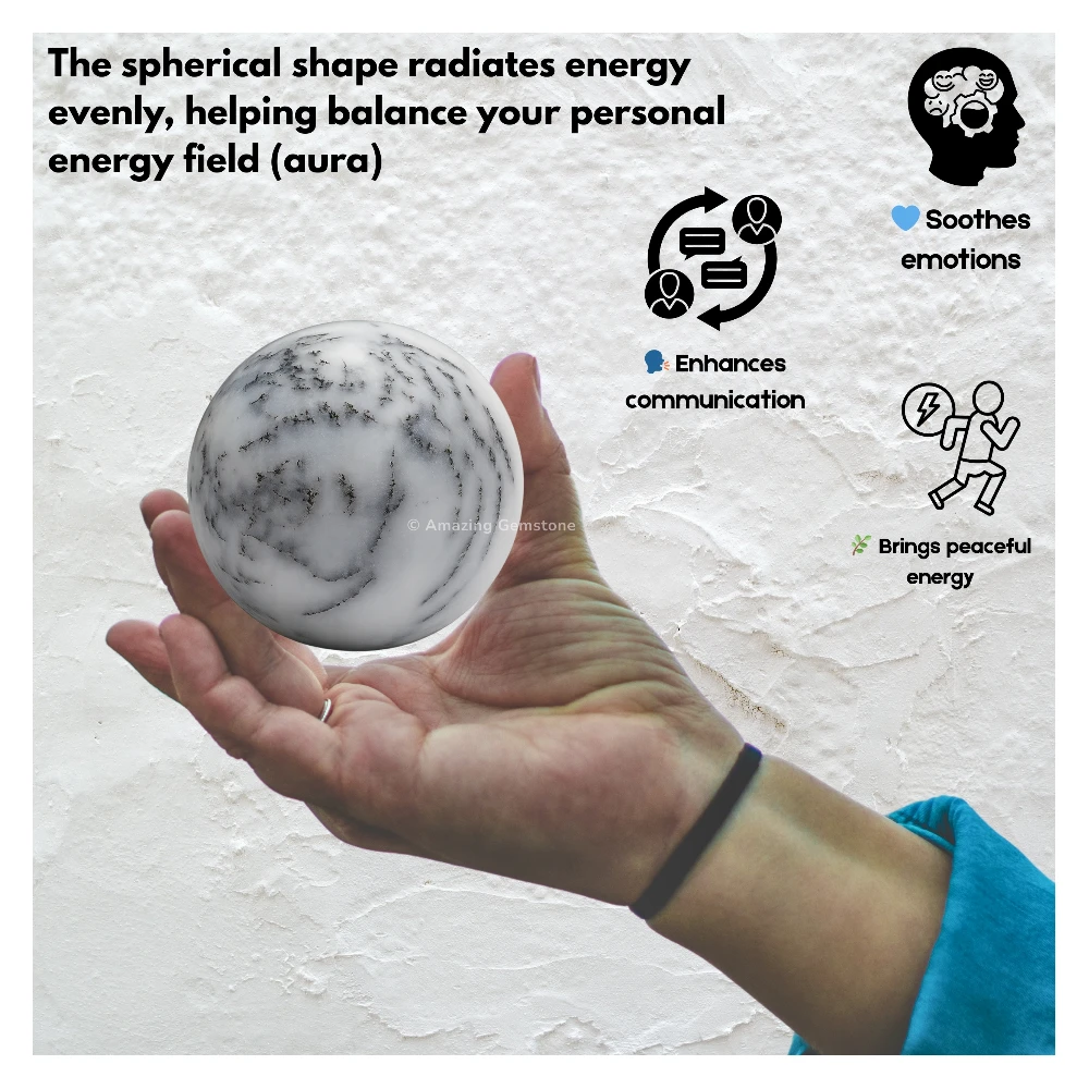 Dendrite Opal Sphere (2 Inch)