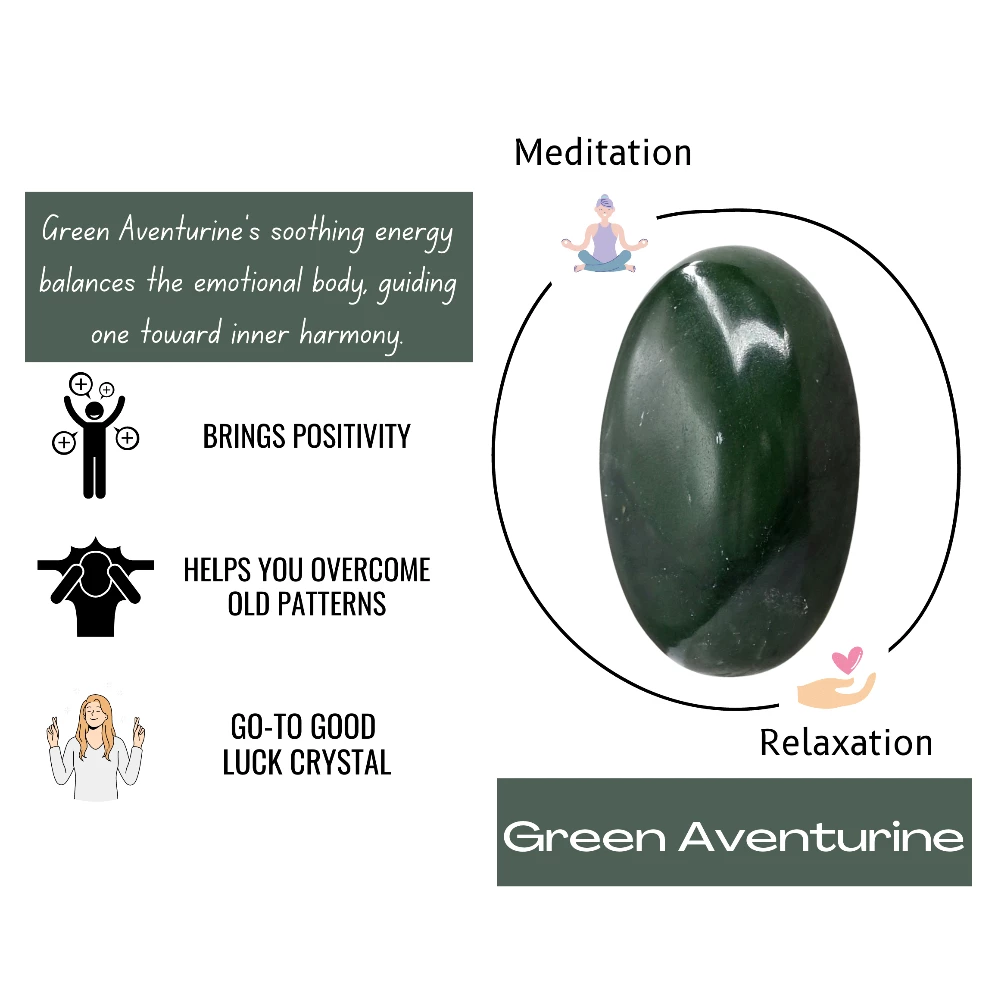 Green Aventurine Palm Stone