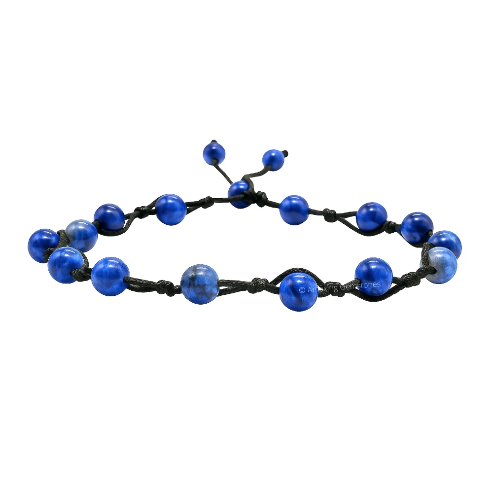 Sodalite Anklet (Hand Knotted)