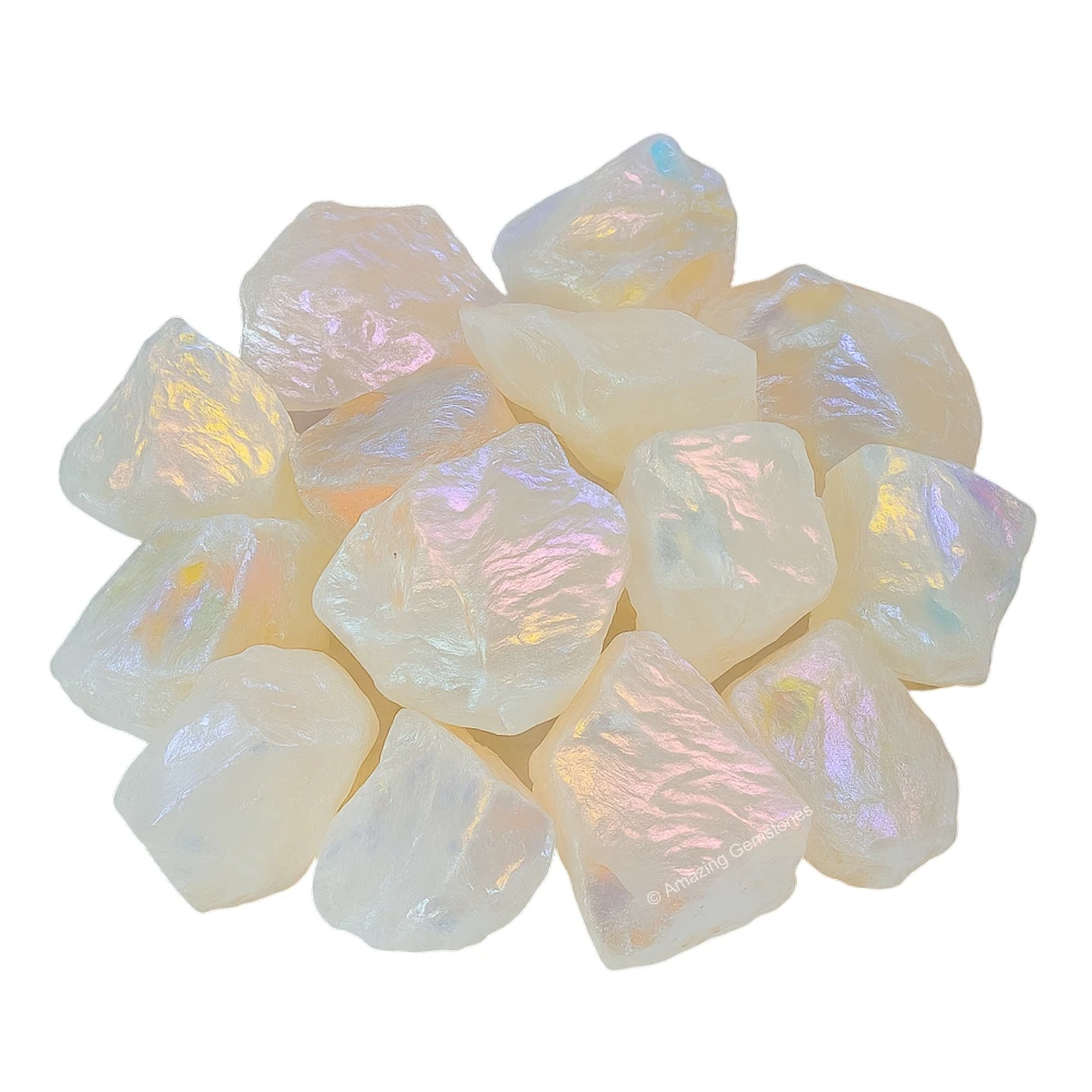 Angel Aura Quartz Raw Crystals (5 Pieces)