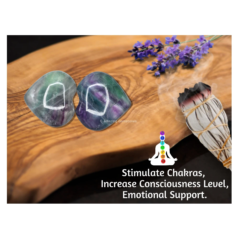Purple Fluorite Heart