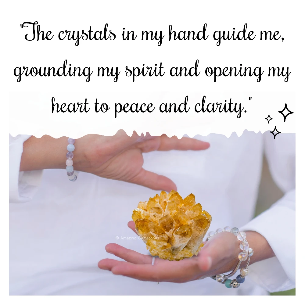 Citrine Natural Crystal Cluster