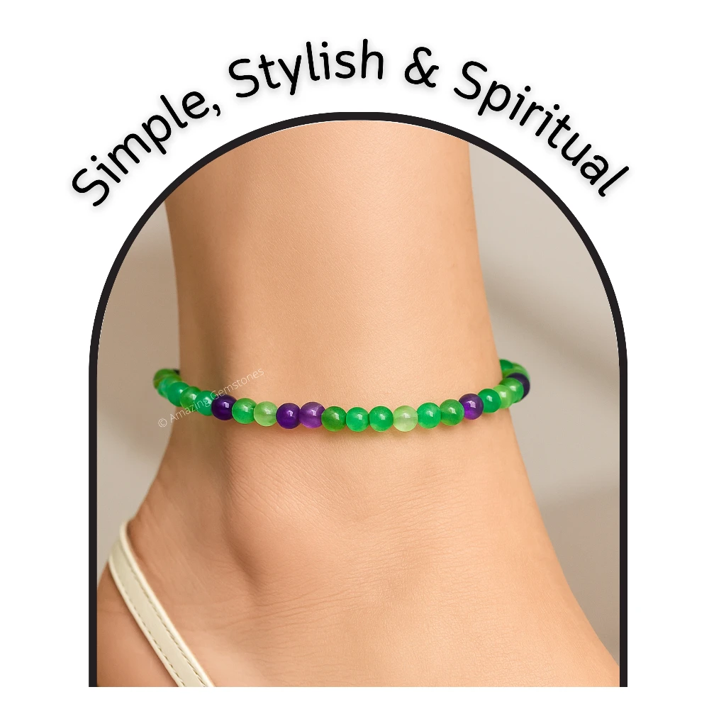 Multi Fluorite Anklet (Without Knot)
