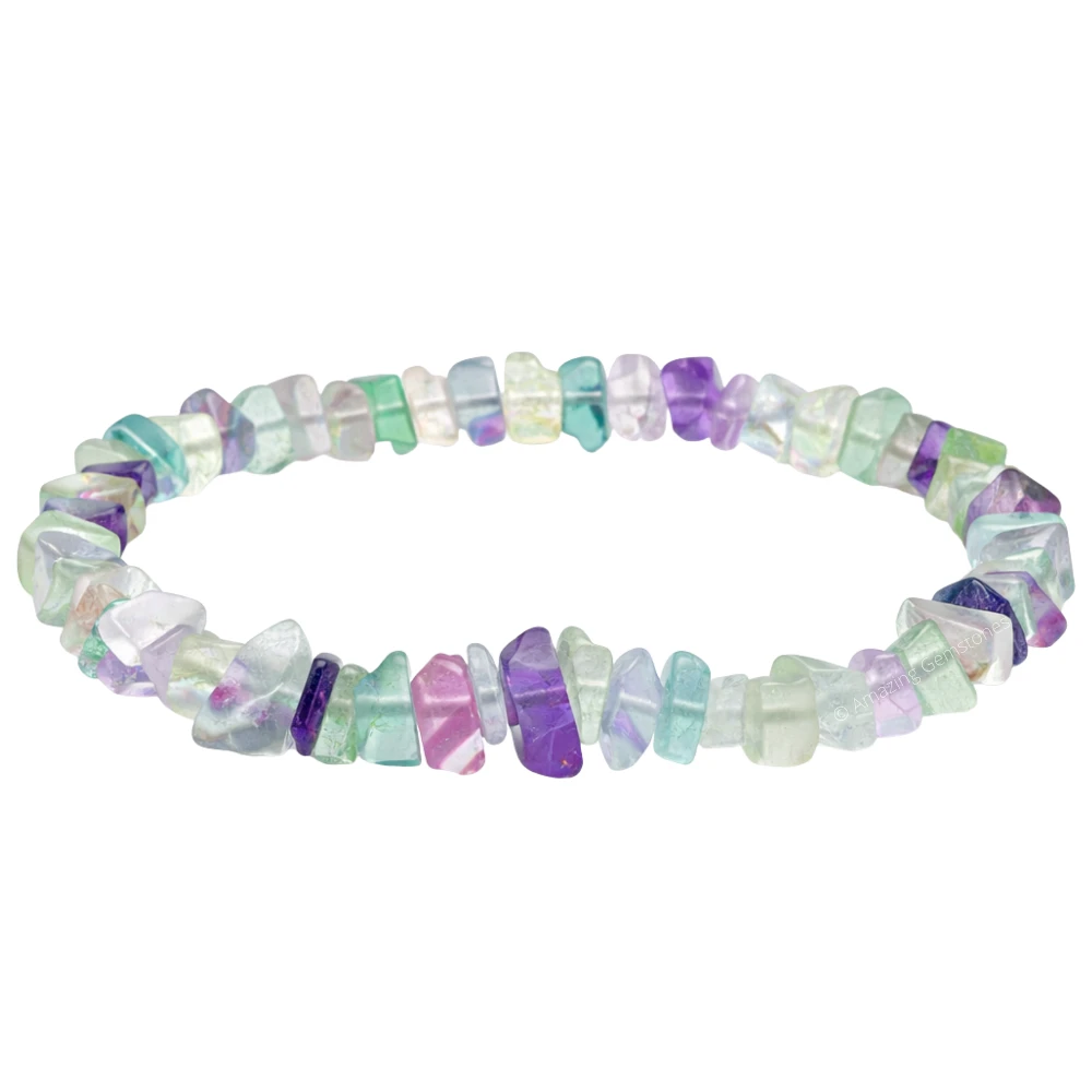 Multi Fluorite Chips Bracelet