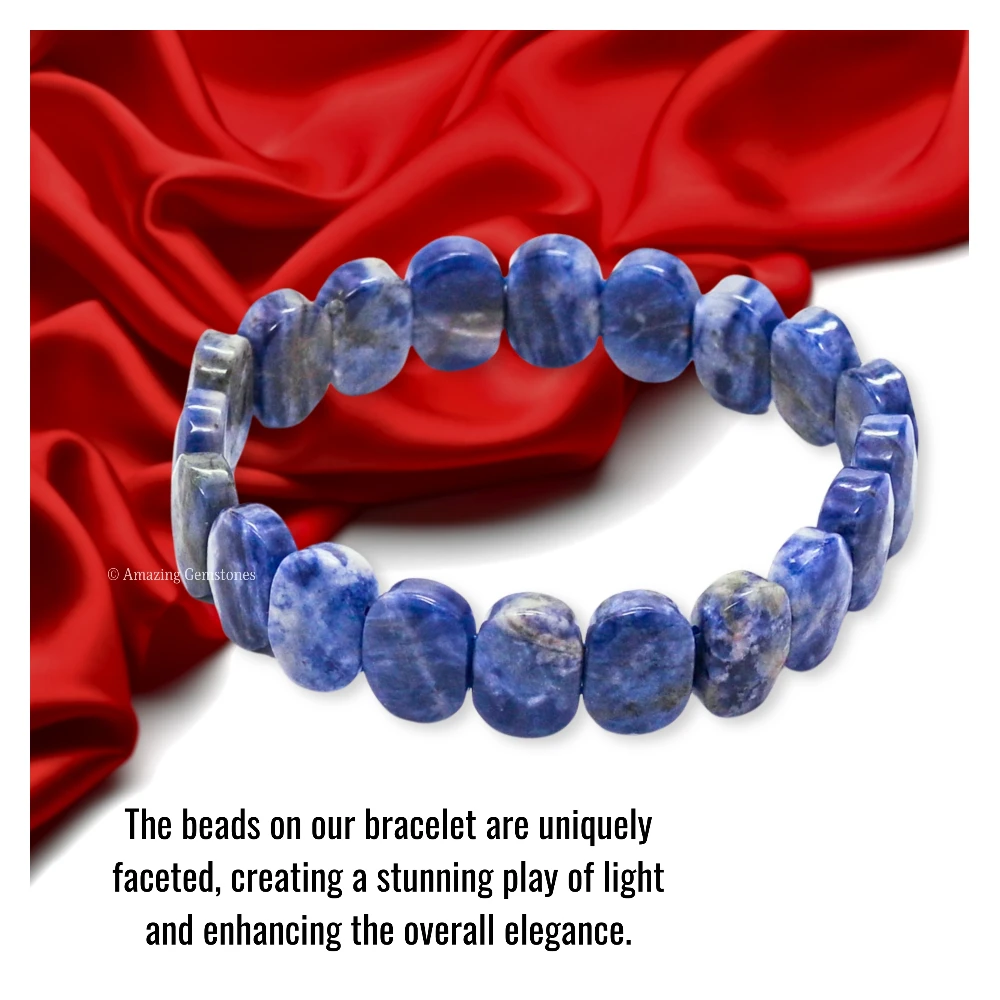 Sodalite Faceted Bracelet - Oval Stone