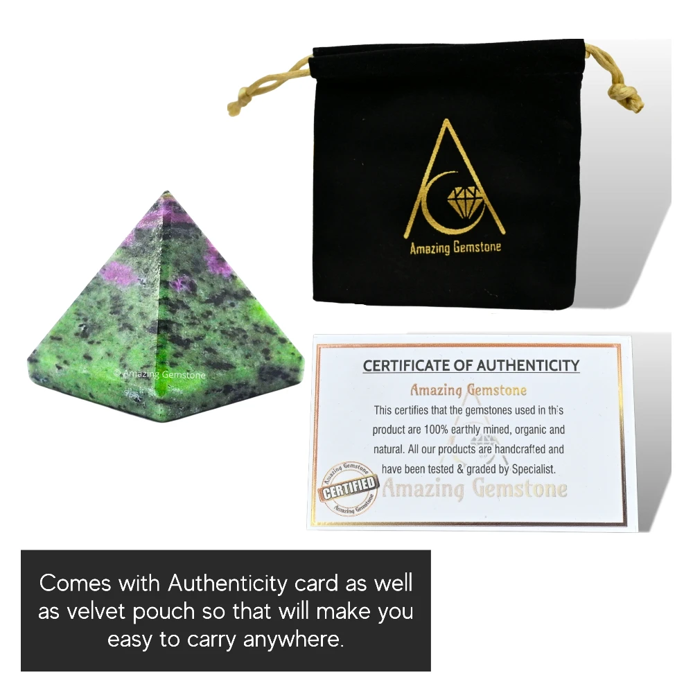 Ruby Zoisite Pyramid (1 Inch)