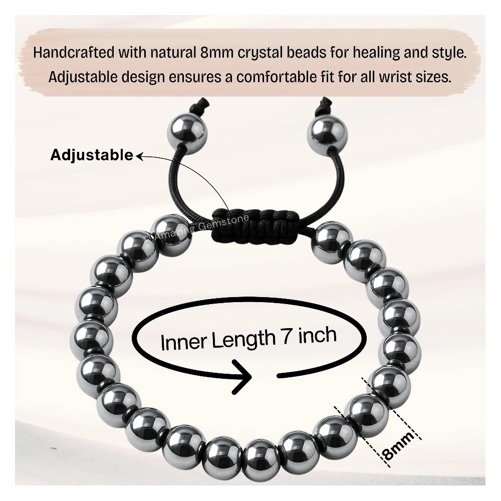 Hematite Bracelet (Adjustable)