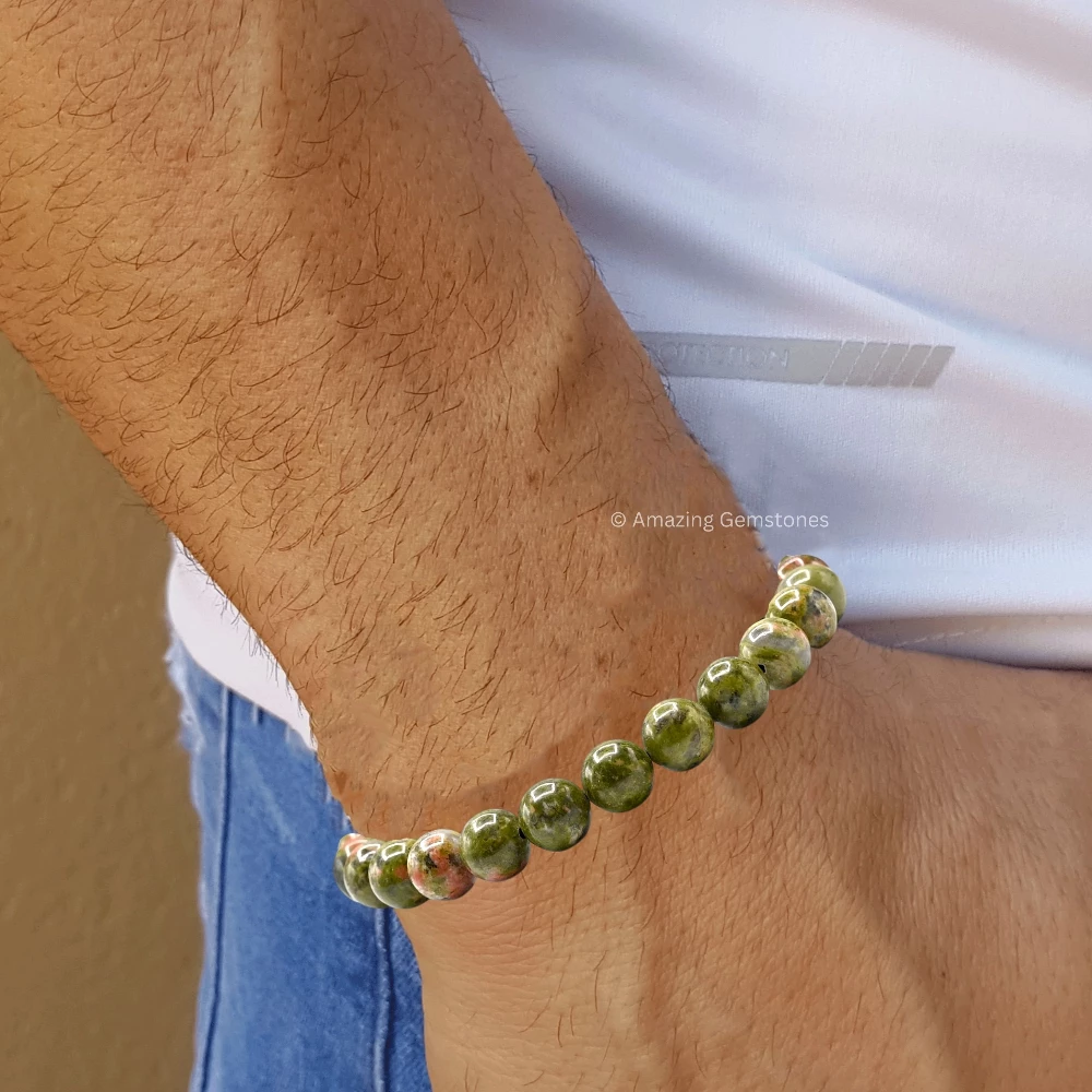 Unakite  Bracelet (Adjustable)