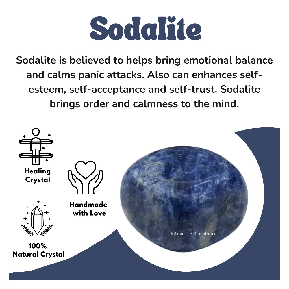 Tumbled Sodalite Crystals Stones (1 oz)