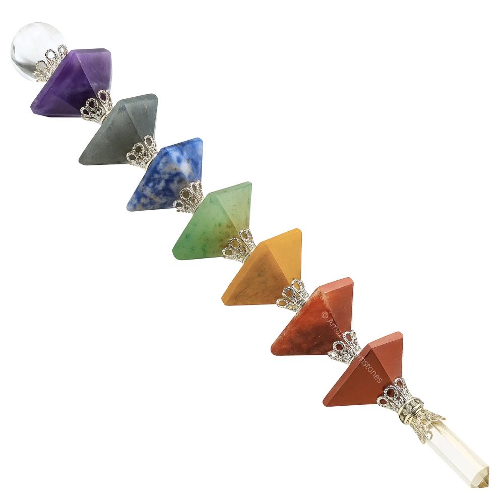 Chakra Pyramid Healing Crystal Wand