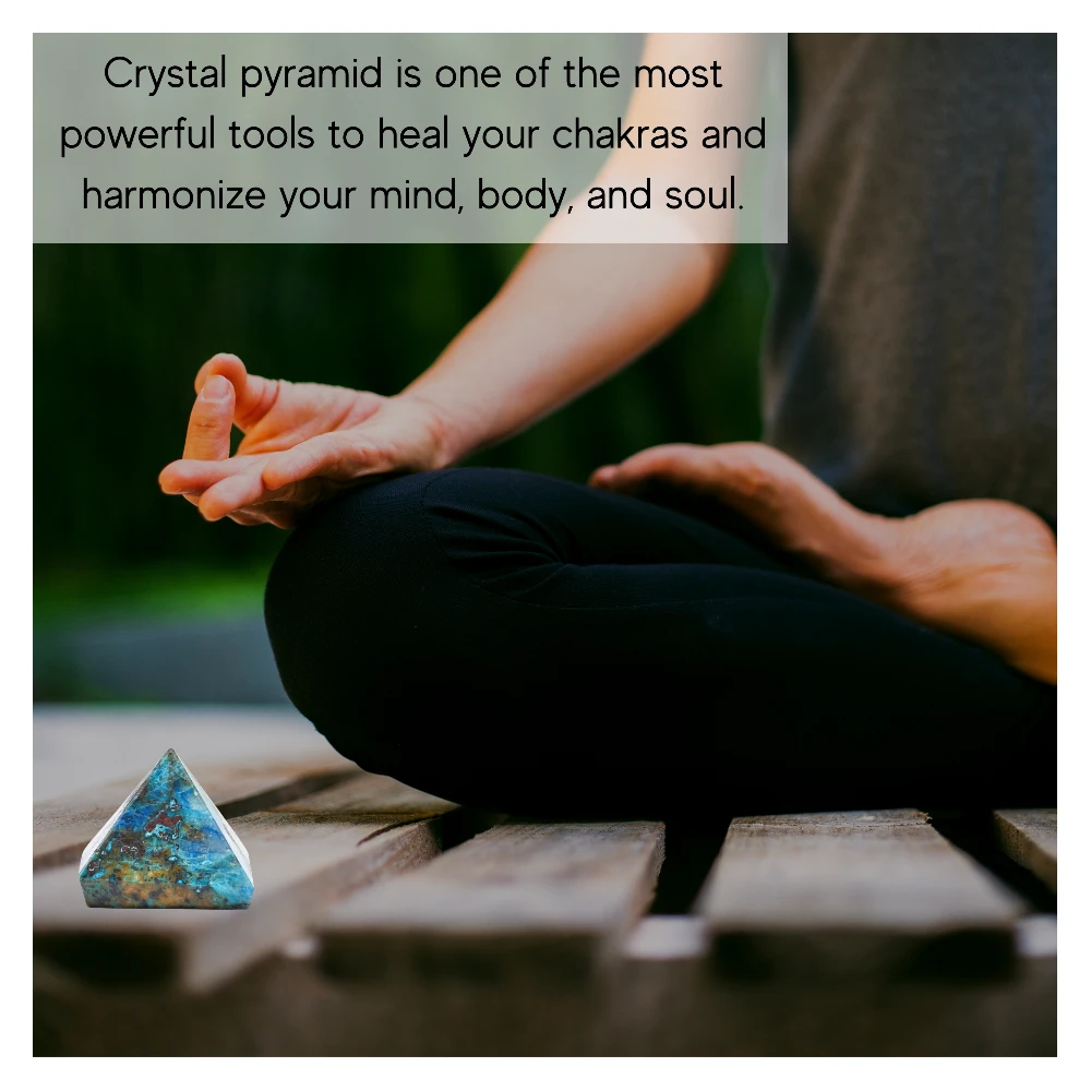 Chrysocolla Pyramid (1 Inch)