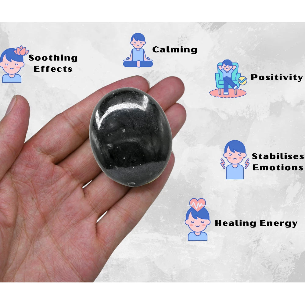 Black Tourmaline Palm Stone