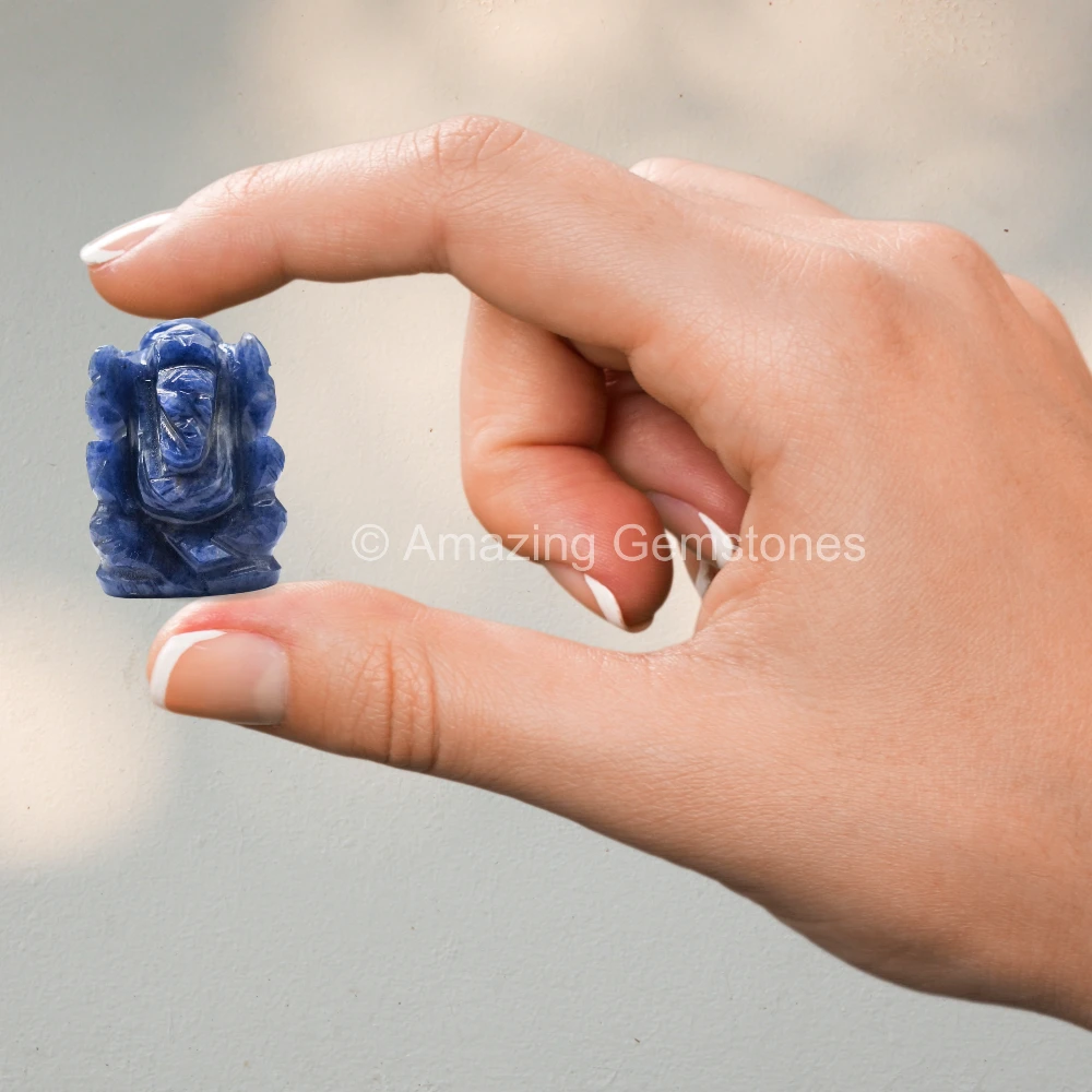 Sodalite Ganesha Crystal Idol