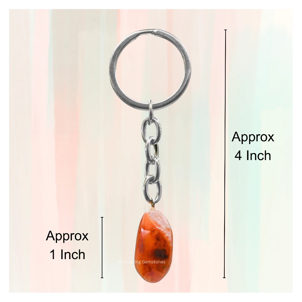 Carnelian Keychain Keys Holder (Tumble)