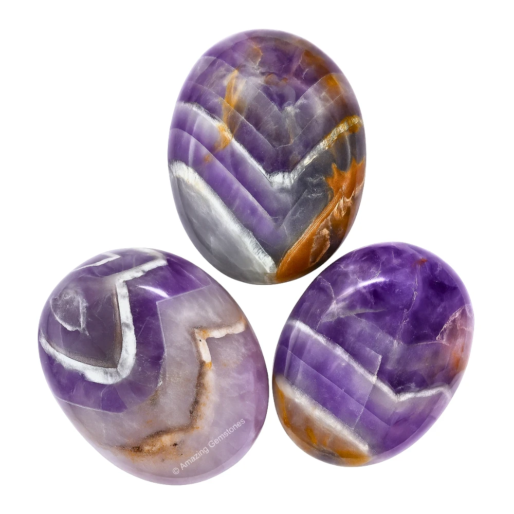 Amethyst Chevron Palm Stone