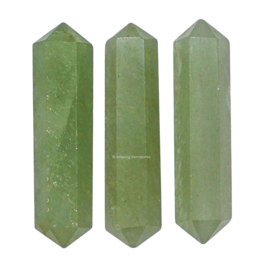 Green Aventurine Pencil Points (Double Terminated) (Set of 3)