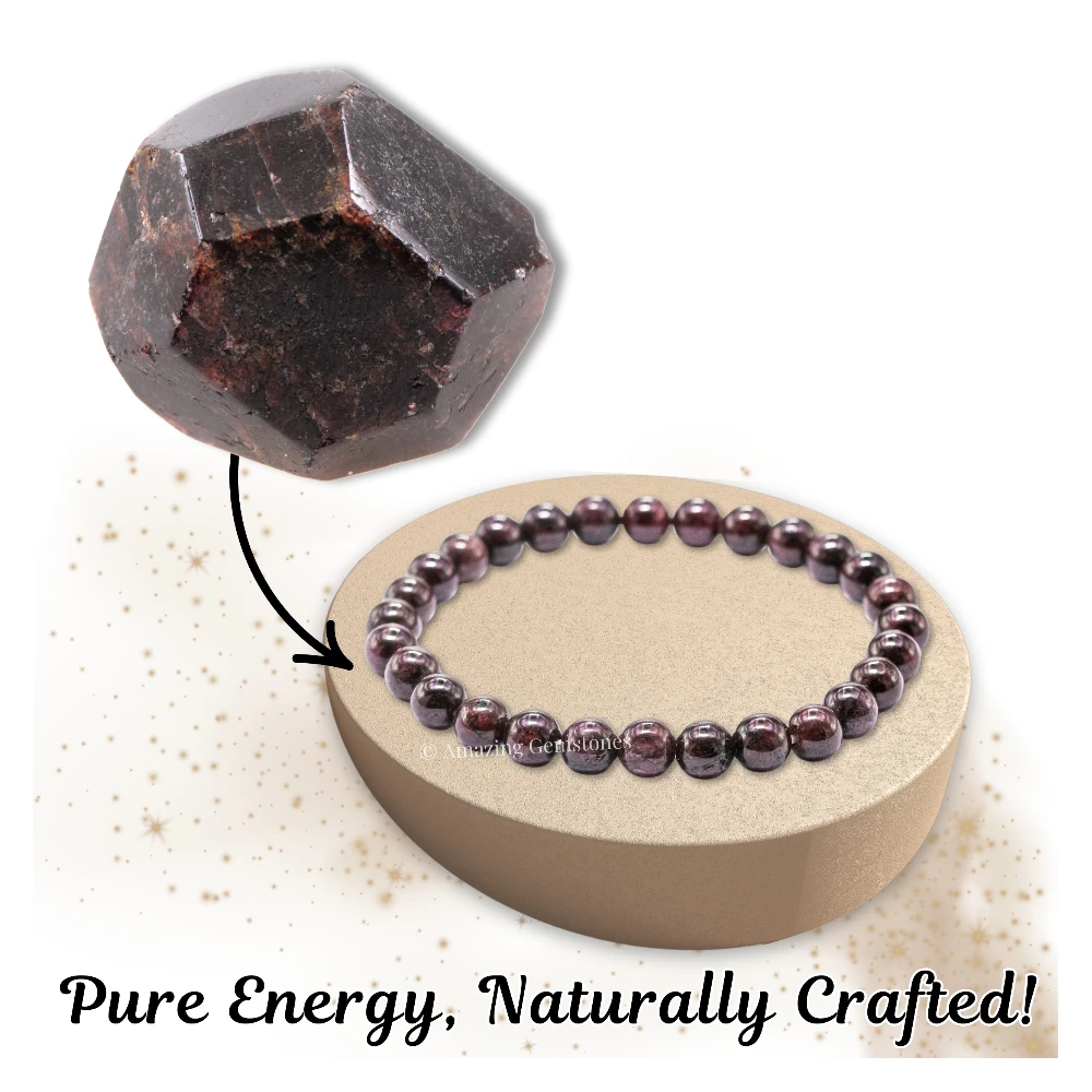 Garnet Healing Crystal Bracelets - 6mm Beads