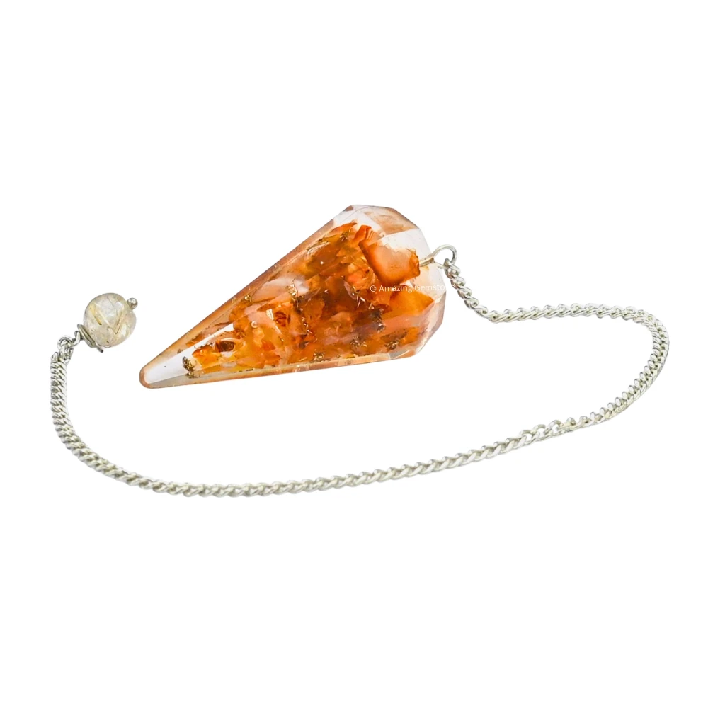 Carnelian Orgone Pendulum