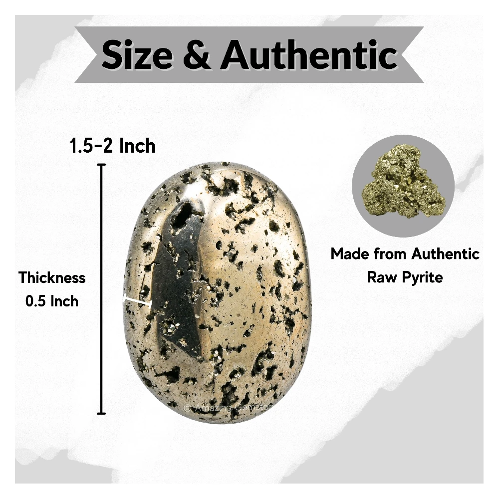 Raw Pyrite Palm Stone