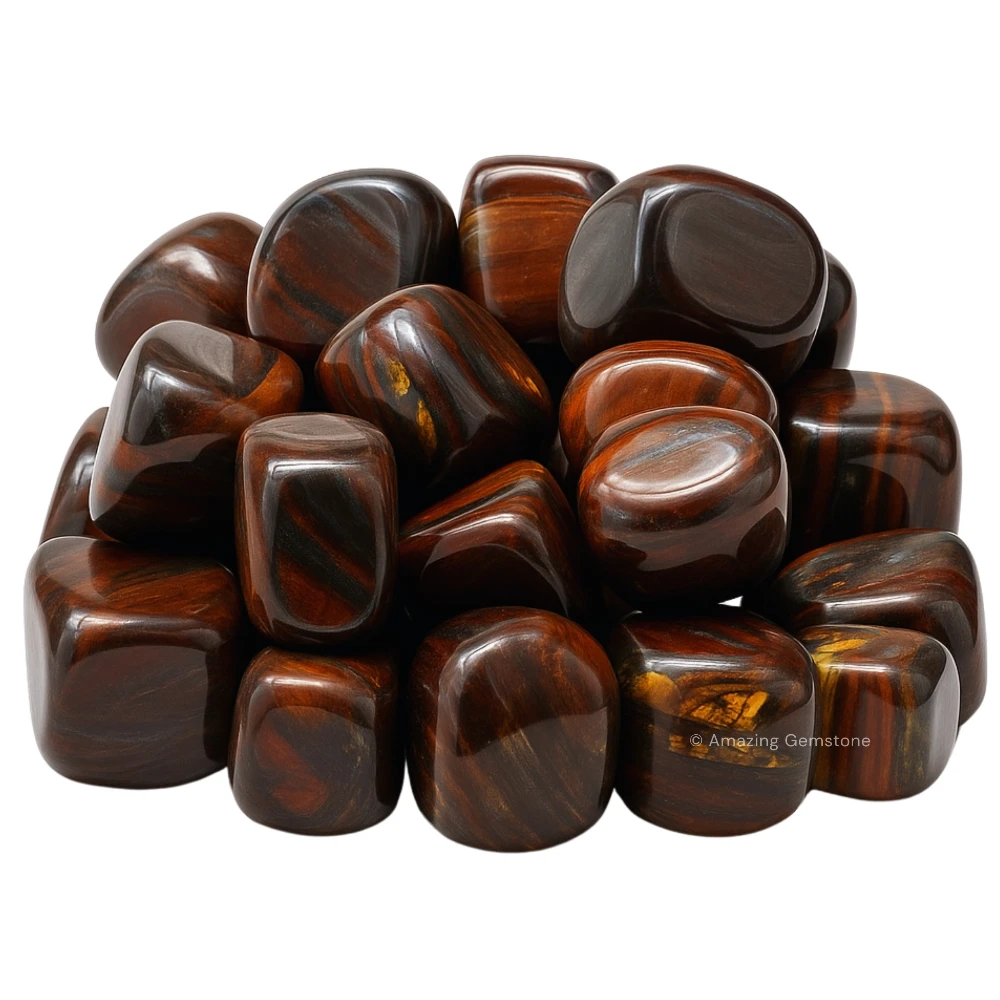 Tumbled Iron Tiger Eye Stone Crystals (1000+ Carats)