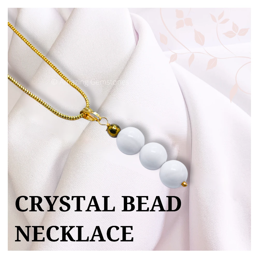Mother of Pearl Bead Pendant (Gold)